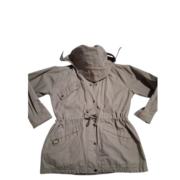 Vintage 90s Cabin Creek Womens sz 8/10 M Flannel Barn Field Utility Cargo Jacket - Picture 3 of 4